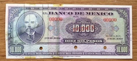 Billete Banco De Mexico 10 Mil Pesos 1950 Matias Romero Raro 7 800