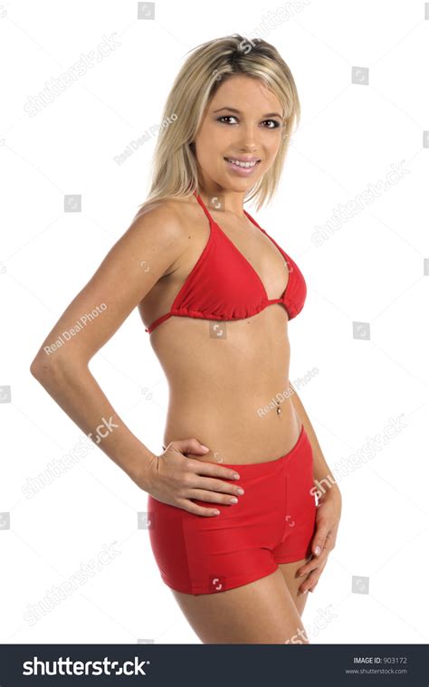 Mujer Sexy En Bikini Rojo En Foto De Stock Shutterstock