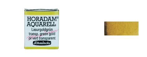 Schmincke Horadam Aquarell Acquerello Transparent Green Gold Goldpen It