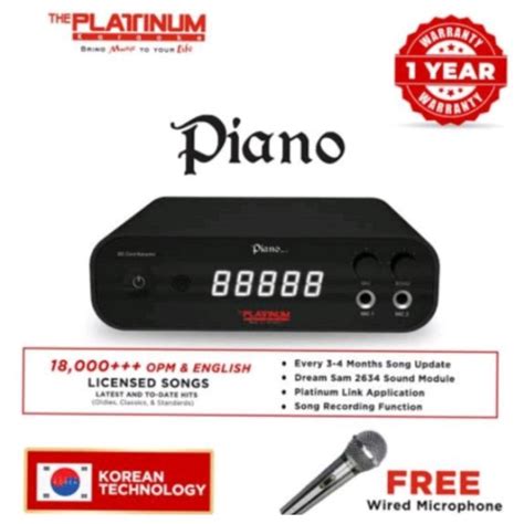 The Platinum Piano Sd Card Karaoke Player With Free Wired Microphone