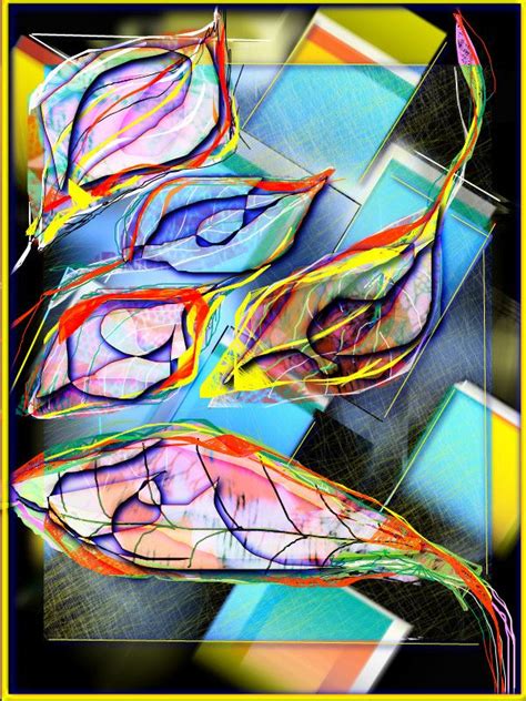 Glass Leaves ← An Abstract Speedpaint Drawing By Anisoara Queeky