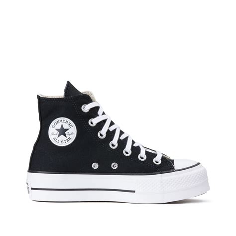 Chuck Taylor All Star Lift Canvas High Top Flatform Trainers Black Converse La Redoute