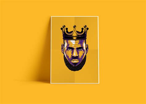 Lebron James The King Vector Illustration On Pantone Canvas Gallery