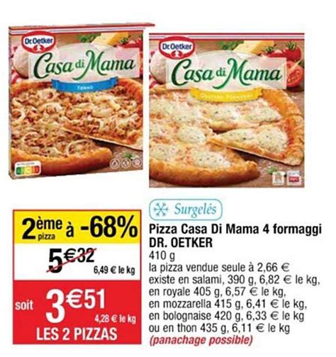 Promo Pizza Casa Di Mama 4 Formaggi Dr Oetker Chez Cora ICatalogue Fr