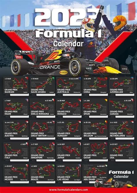 Official F1 Calendar 2024 - Printable Word Searches