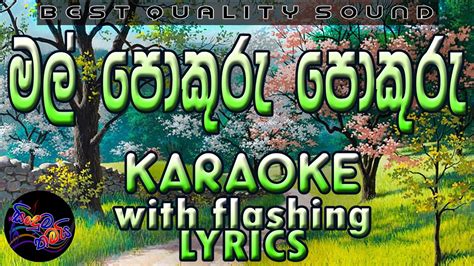 Mal Pokuru Pokuru Karaoke With Lyrics Without Voice Youtube