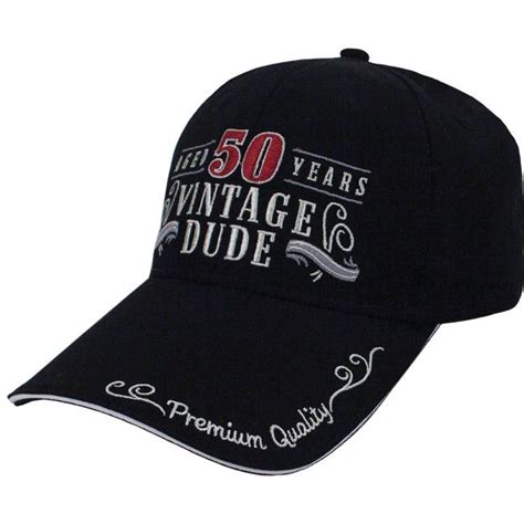 Vintage Dude Aged 50 Years Canvas Cap Vintage Dude Party 50th