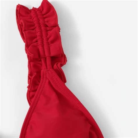 Twilight Gypsy Collective Swim Cheeky Sexy Red Ruffle String Bikini Poshmark