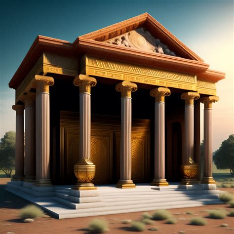 Lexica Realistic Photo Of An Ancient Roman Mausoleum Full Of Gold