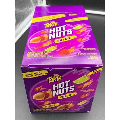 Takis Hot Nuts Fuego Hot Chili Pepper And Lime 12pks