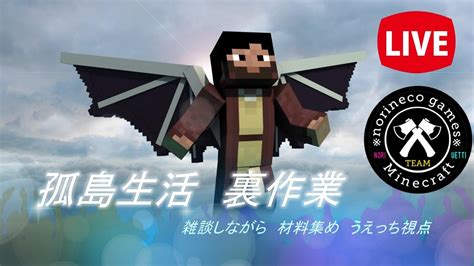 マインクラフト 孤島生活 ネザー整地 建築バトル罰ゲームで生配信 うえっち視点 Youtube