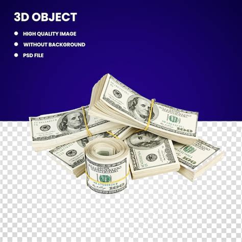 Premium Psd 3d American Dollars Bundle