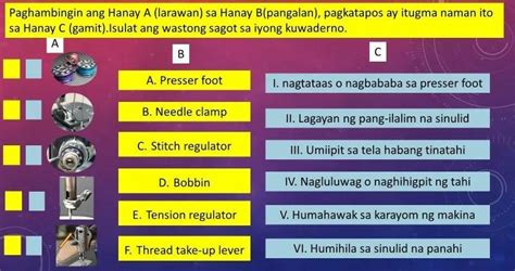 Paghambingin Ang Hanay A Larawan Sa Hanay B Pangalan Pagkatapos Ay