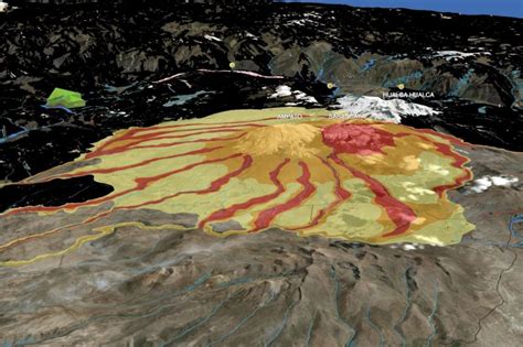 Arequipa Ingemmet presenta mapa de peligros en 3D del volcán Sabancaya