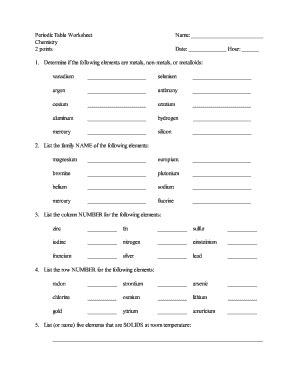 Periodic Table Worksheet Complete With Ease Airslate Signnow