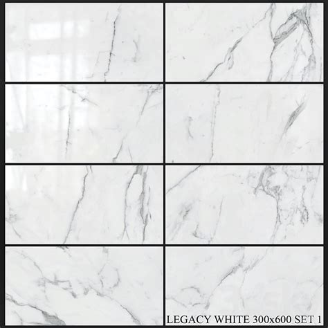 Yurtbay Seramik Legacy White 300x600 Set 1 Tile 3D Model