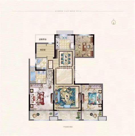 【中交荣域南京中交荣域楼盘】零居室户型图3室2厅2卫建面 138m²房型图 南京贝壳新房