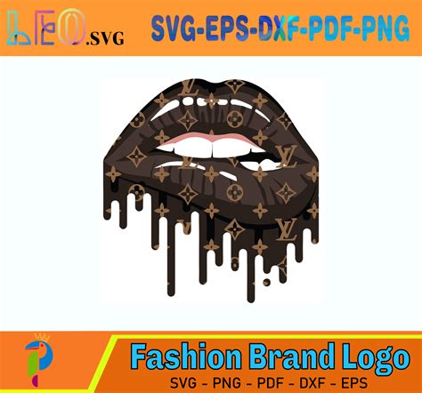 Lips Louis Vuitton Dripping Svg Logo Svg Louis Vuitton Svg Lips Bite