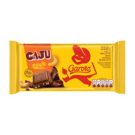 CHOCOLATE GAROTO 80G CAJU CHOCOLATE GAROTO 80G CAJU CHOCOLATES