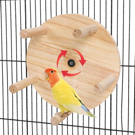 Amazon Frgkbtm Bird Perches Cage Toys Wooden Birds Ferris Wheel