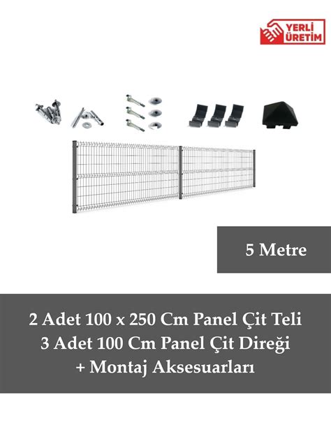 Fence Company Panel Çit Takım 5 Metre Antrasit