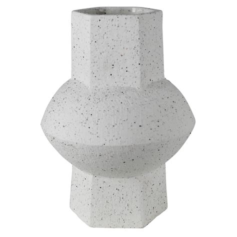 Cruz White Hexagon Vase By Homart Seven Colonial