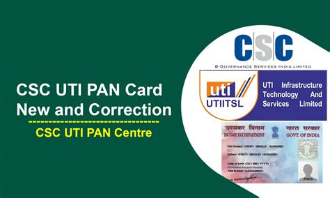 CSC UTI PAN Card New Application and Correction