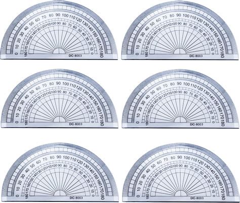 Buy Pack Protractor Degrees Protractors Plastic Math Protractor