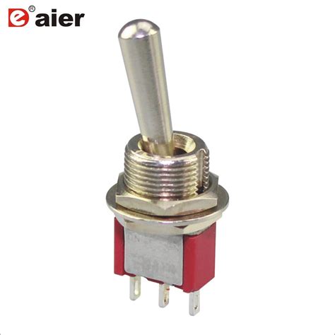 Mm Metal Locking Pin On On Spdt Mini Toggle Switch China Mini