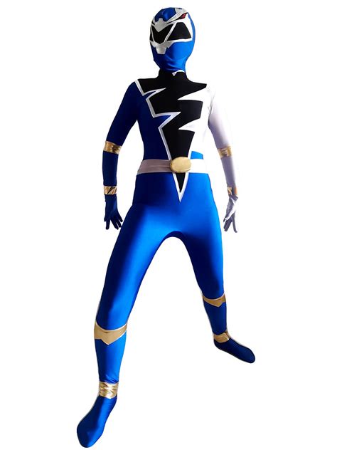 Power Rangers Cosplay Costume The Blue Ranger Lycra Spandex TV Drama ...