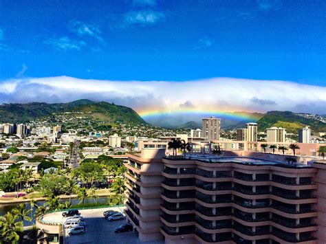 Rainbow Over Manoa Valley Honolulu Oahu Hi Army Brat Hawaii Valley