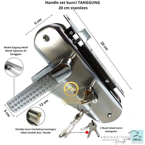 Jual Handle Pintu Rumah Set Kunci Body Ongkel Pintu Rumah Ukuran