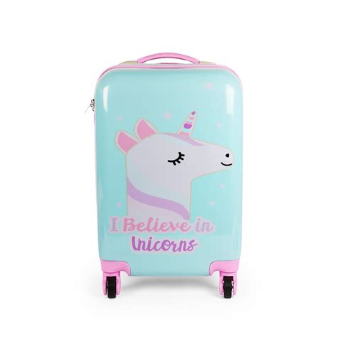 20 Kids Hardside Suitcase Unicorn Girls Pink Cute Suitcases