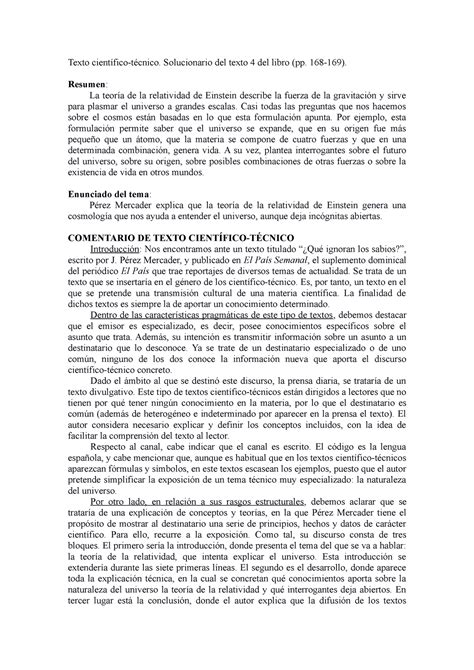 Texto Cientc 3adfico Tc3a9cnico Solucionario Libro De Texto Texto