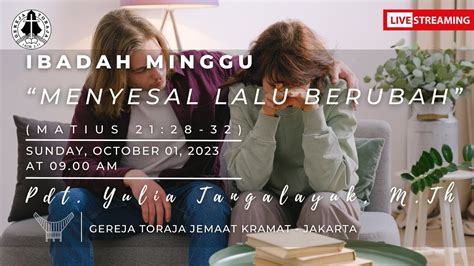 Ibadah Minggu Dan Perjamuan Kudus 01 Oktober 2023 Jam 9 00 Gereja