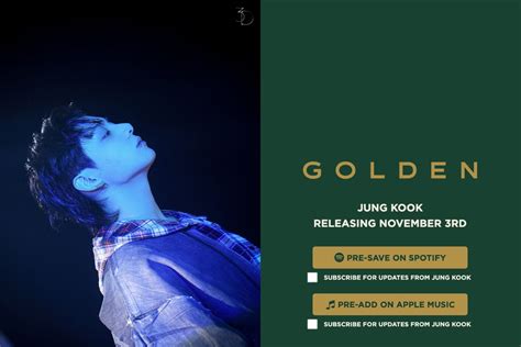 Jungkook De Bts Anuncia Su álbum Debut Solista ‘golden Y Revela La