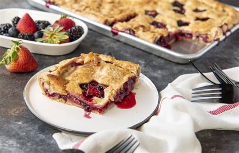 Triple Berry Slab Pie The Crumby Kitchen