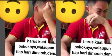 Viral Video Pria Pegawai Minimarket Menangis Saat Makan Bikin Haru