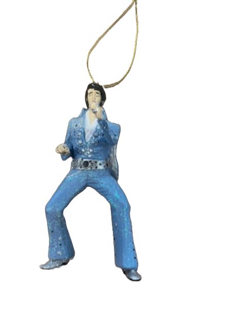 Ornament Elvis Light Blue And Silver Jumpsuit Boulevard Souvenirs