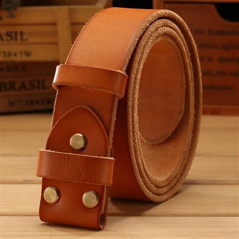 Leather Belt For Men No Buckle Semashow