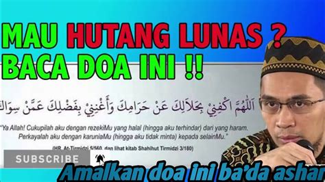 DOA AGAR DIPERMUDAH MELUNASI HUTANG DARI USTADZ ADI HIDAYAT YouTube