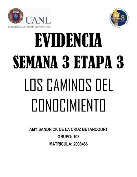 ASDB AE SEM3 LCC Etapa 3 EVIDENCIA SEMANA 3 ETAPA 3 LOS CAMINOS DEL