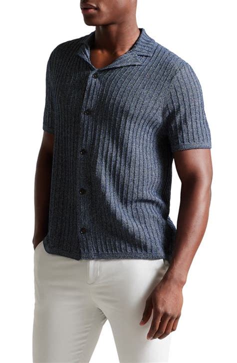 Mens Rib Knit Shirt Nordstrom