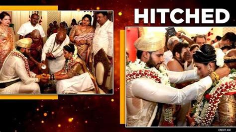 Former Karnataka CM HD Kumaraswamy S Son Nikhil Ties The Knot With