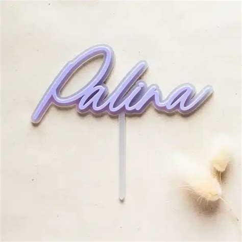 Cake Topper Personalisiert Zweilagig Mit Einem Namen Komplett