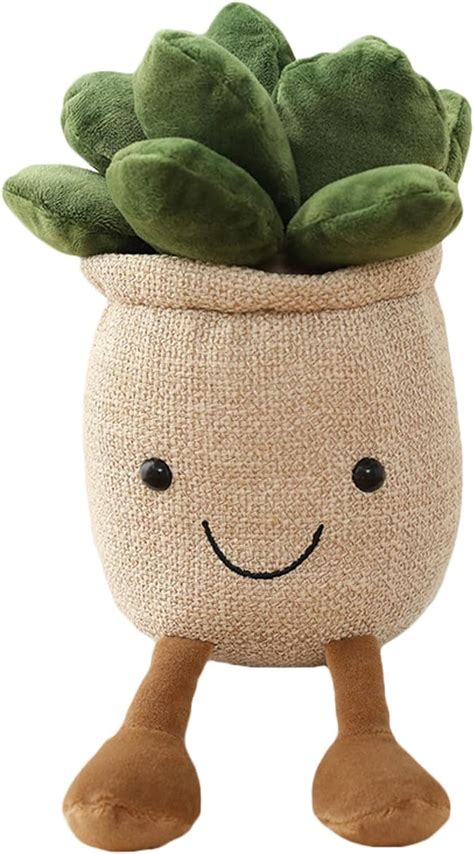 Djkdjl 984 Succulent Plant Plush Beige Stuffed Flower Pot Plushie