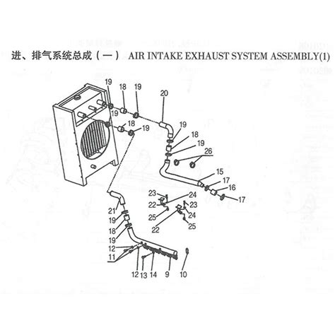 WEI CHAI AIR INTAKE EXHAUST SYSTEM ASSEMBLY 1 Weichai Engine Parts