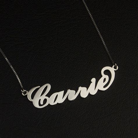 Carrie Name Necklace Personalized Carrie Necklace - Etsy