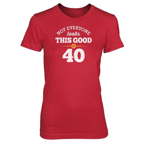 40th Birthday T Tshirt Tee Shirt Womens Crew Neck 40th Etsy Uk