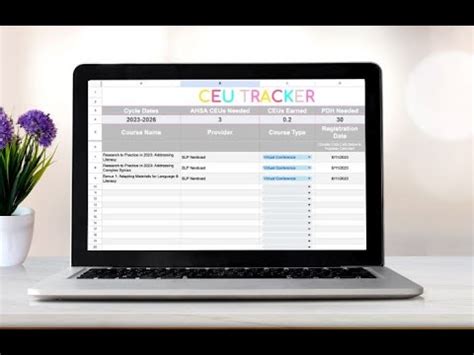 Ceu Tracker To Help Manage Your Continuing Education Units Youtube